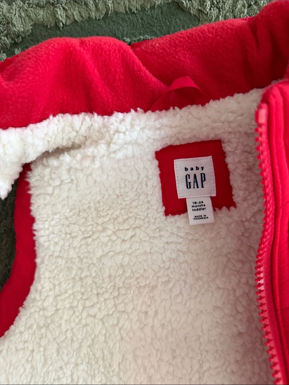 Baby GAP Red Quilted Puffer Vest